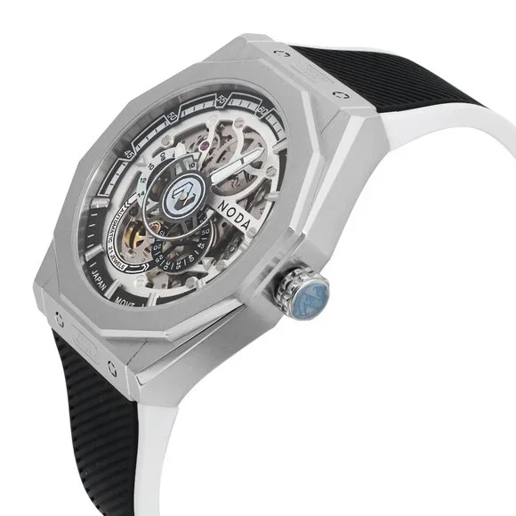 Noda Aero Series-1 43MM Stainless Steel White Skeleton Dial Automatic Watch